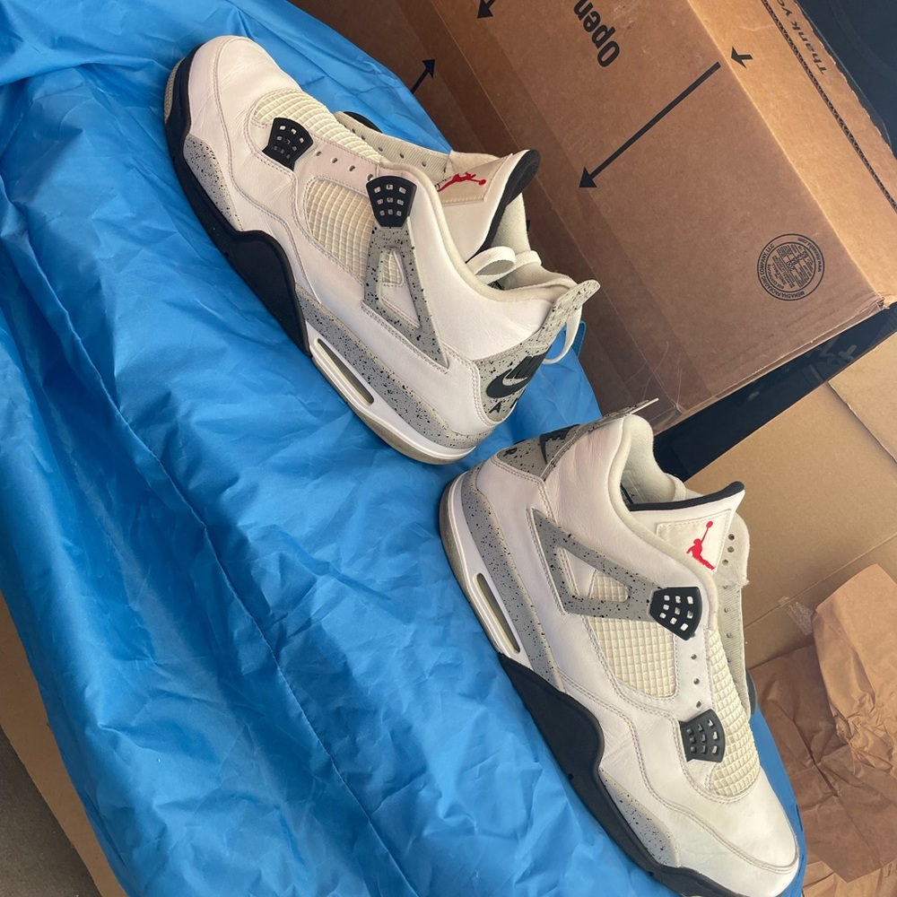 Nike Air Jordan 4 Retro OG White Black Red 2014 i think, size 15 Mens